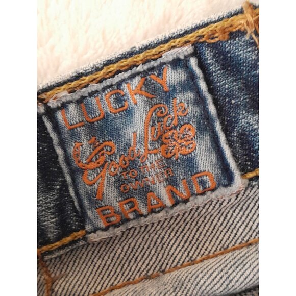 Vtg Lucky Brand Easy Rider Button Fly Stretch Straight Leg Jeans Med Wash 10/30 - Picture 9 of 14